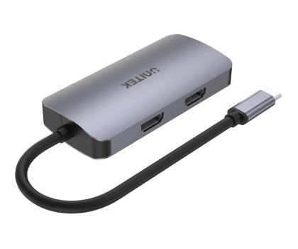 Unitek USB-C - 2x HDMI, VGA, USB 3.1, PD (MST - 3 ekrany)